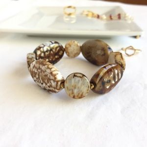 New Handmade Stretch Agate Bracelet